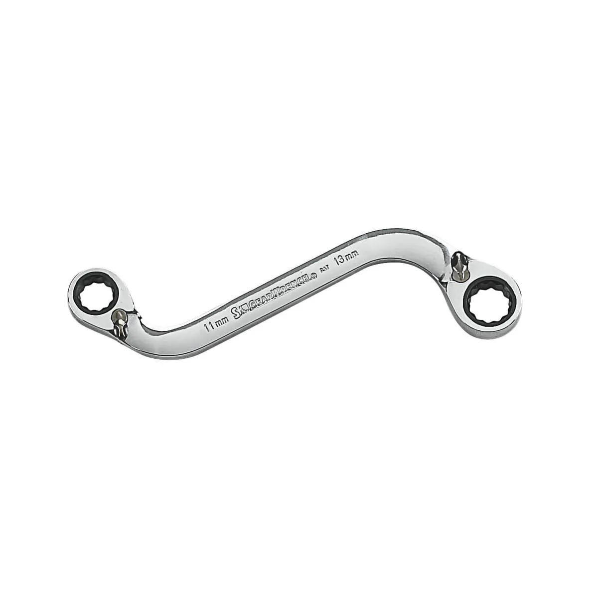 GEARWRENCH 12 Pt. S-Shaped Reversible Double Box Ratcheting Wrench, 11mm x 13mm - 85224