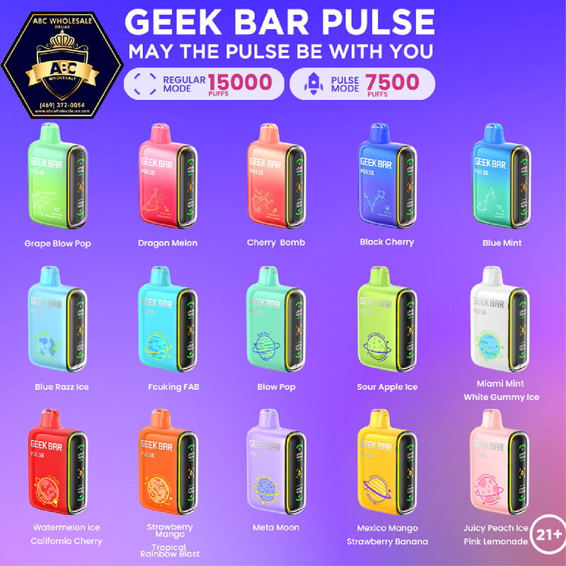 GEEK BAR PULSE 15000 PUFFS 5CT