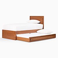 Wooden Sofa Cum Bed with Pull-Out Trundle – Compact Space Saving Design Wooden Sofa Cum Bed with Pull-Out Trundle – Compact Space Saving Design