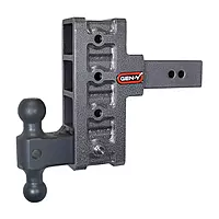 GEN-Y Hitch Offset Tow Hitch for 2.5" Receiver - 3" Rise/6" Drop with 4 Adjustable Positions, Includes Dual Ball Mount and Locking Pin, 21,000 lbs Towing Capacity, 3,000 lbs Tongue Weight