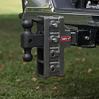 GEN-Y Hitch Offset Tow Hitch for 2.5" Receiver - 3" Rise/6" Drop with 4 Adjustable Positions, Includes Dual Ball Mount and Locking Pin, 21,000 lbs Towing Capacity, 3,000 lbs Tongue Weight
