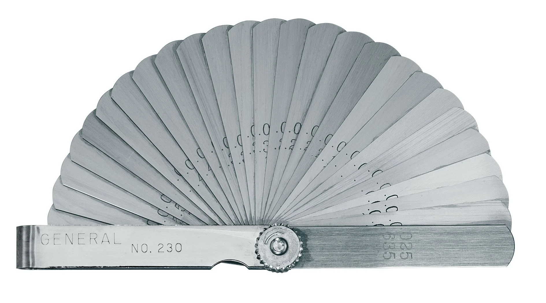 General Tools 230 Economy Feeler Gage, 26-Leaf with Metric and English Units