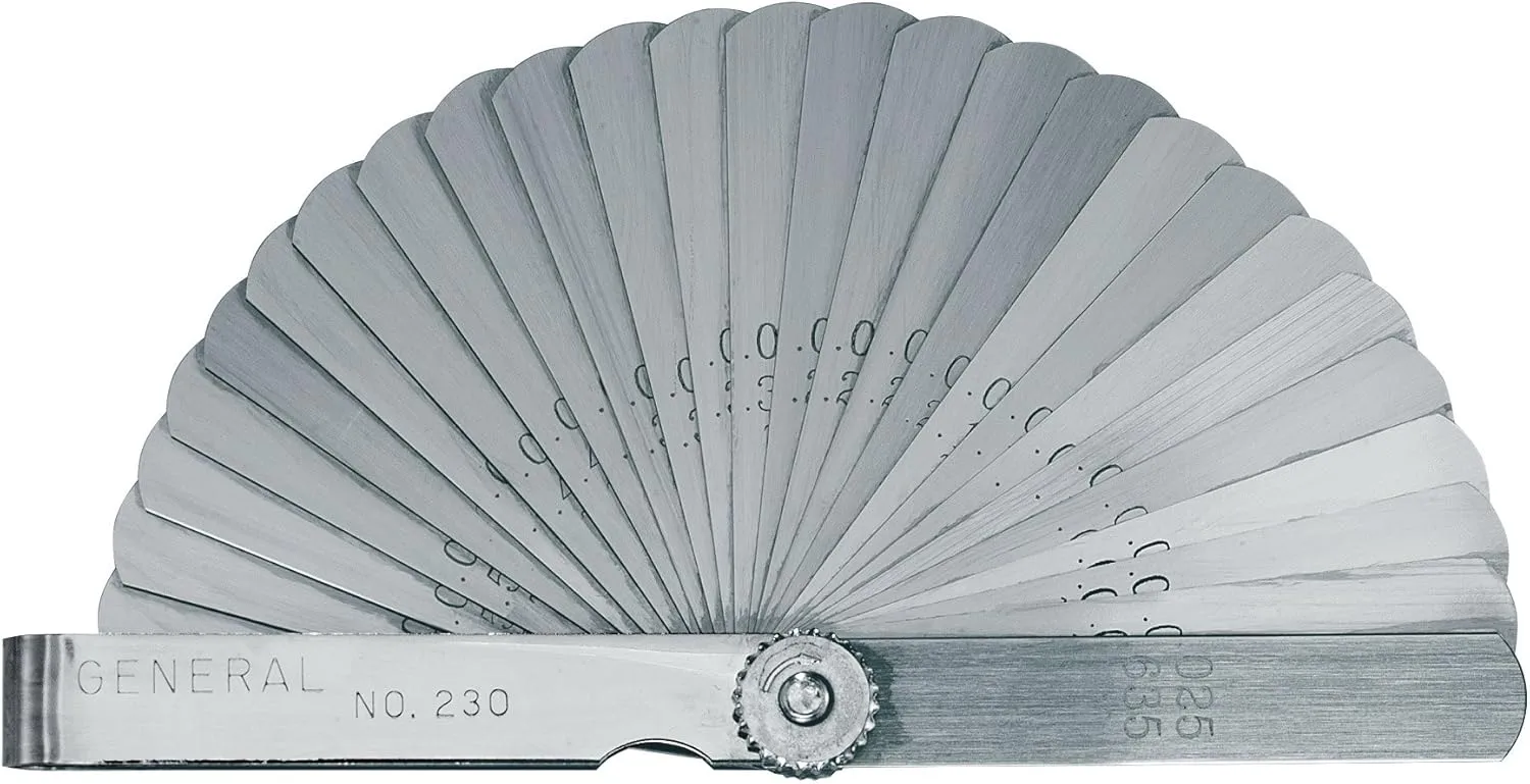 General Tools 230 Economy Feeler Gage, 26-Leaf with Metric and English Units
