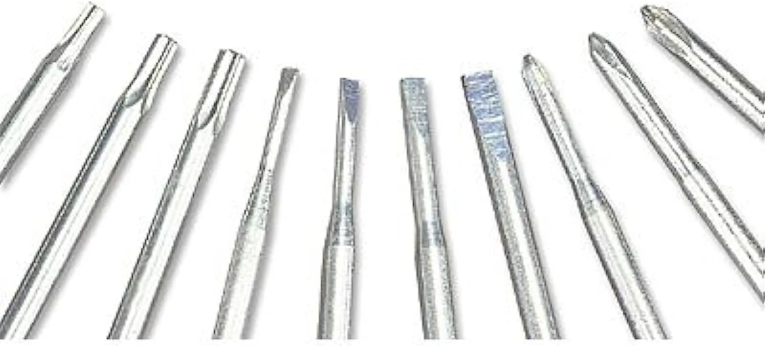 General Tools 690 Precision Screwdrivers, Set of 10, Color-Coded Slotted, Phillips and Torx Bits with Swivel Heads