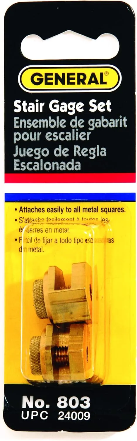 General Tools Brass Stair Gauge Set #803, 2-Piece