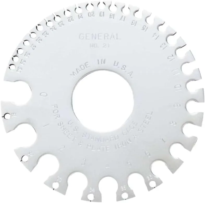 General Tools 21 US Standard Sheet Metal Round Gage