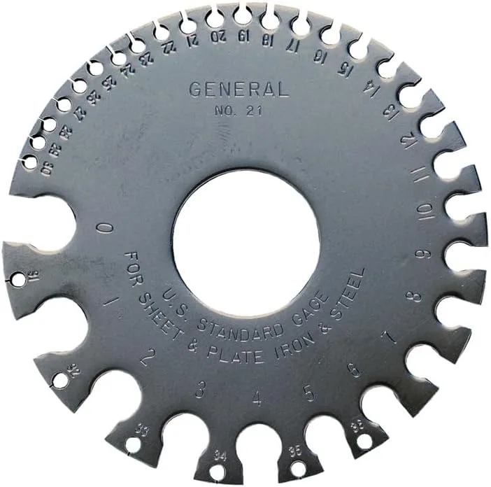 General Tools 21 US Standard Sheet Metal Round Gage