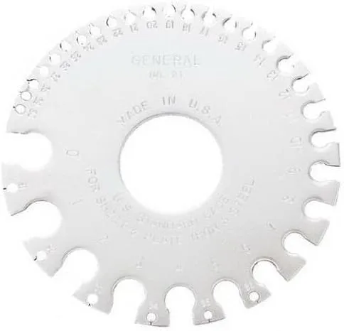 General Tools 21 US Standard Sheet Metal Round Gage