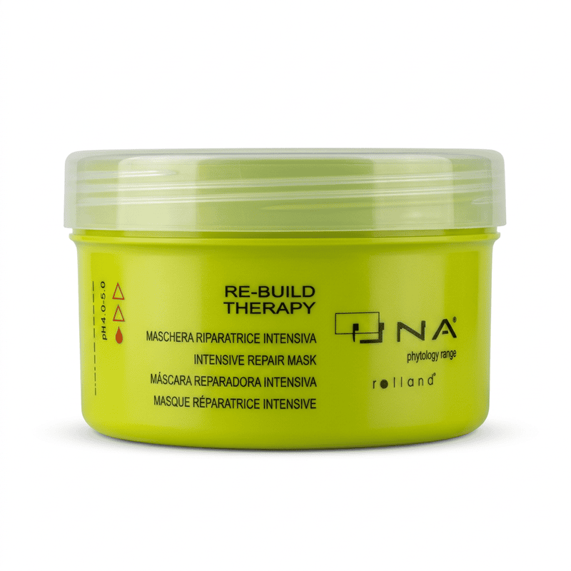 UNA Re-Build Therapy hair treatment for repair, strength, and reduced breakage
