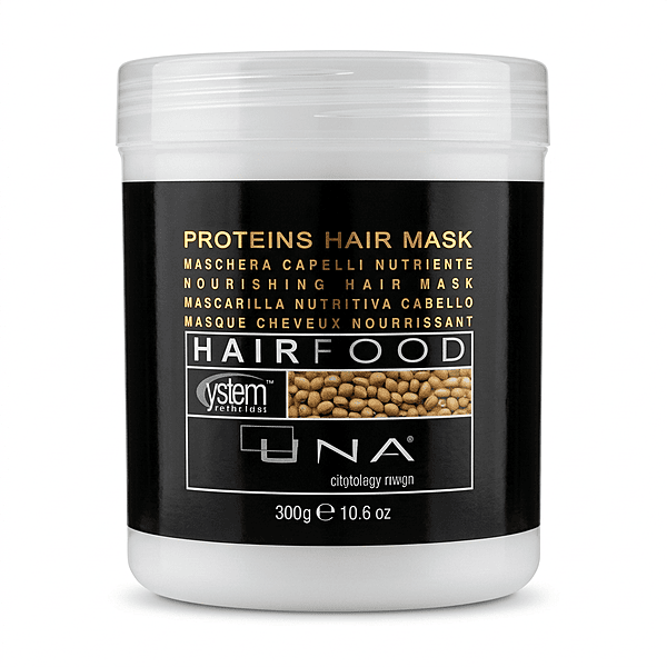 UNA Protein Hair Food made with soy, for revitalized and stronger hair UNA Protein Hair Food made with soy, for revitalized and stronger hair