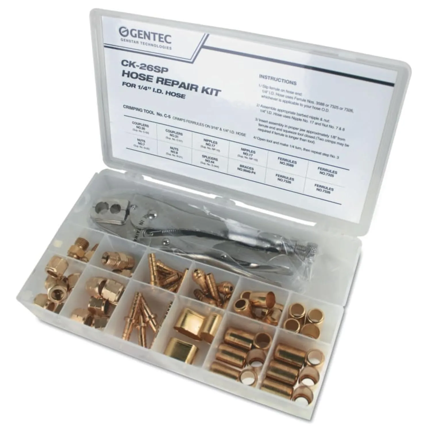 GENTEC, CK-26SP, GW 33-CK-26SP HOSE REPAIR KIT POP PKG
