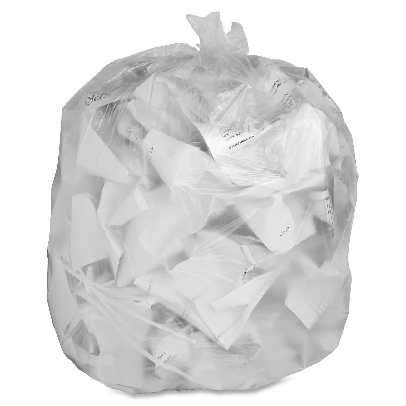 Genuine Joe Super Hexene Clear Trash Can Liners, 16 Gallon, 24in x 31in, Box of 500