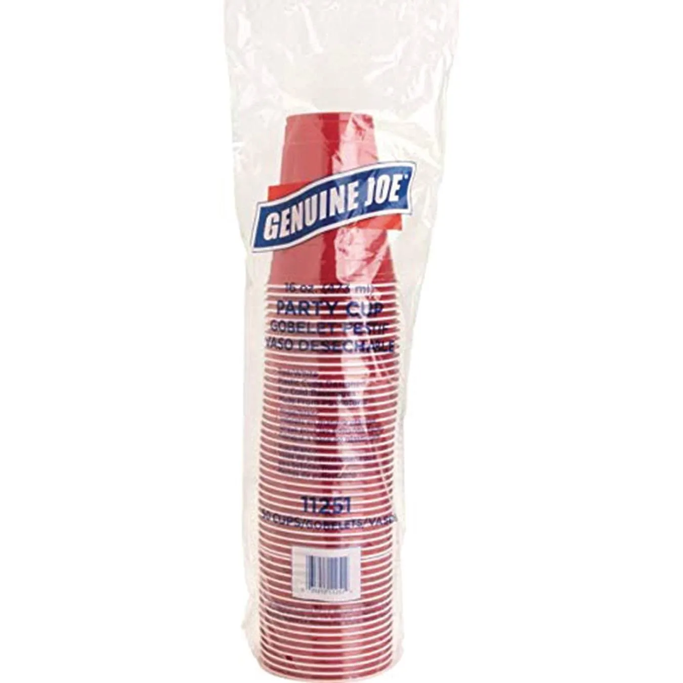 Genuine Joe 16 oz Plastic Red Party Cups (Pack of 50)