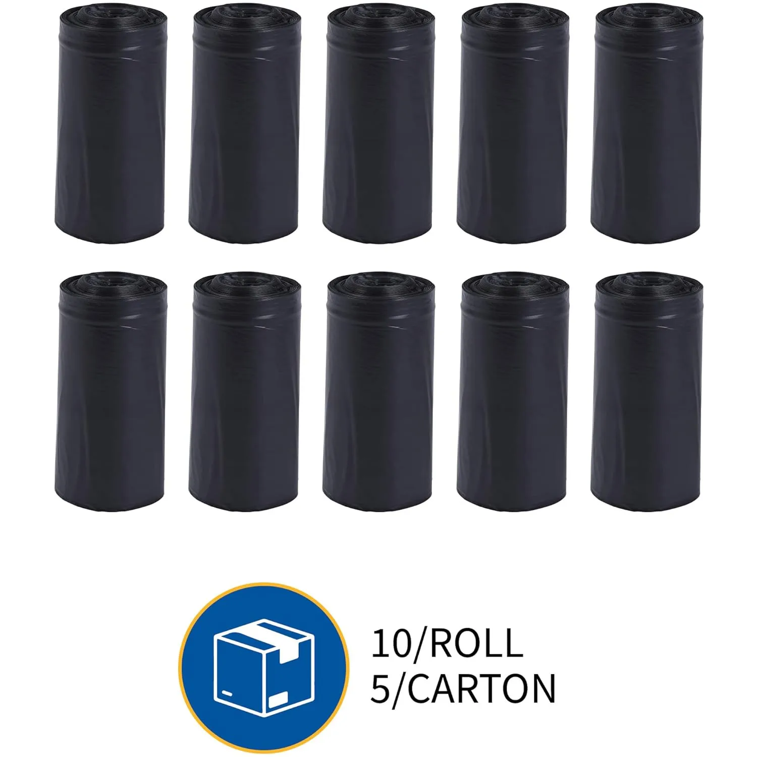 Genuine Joe Low Density Can Liners, 28.5" x 43", 23 gal Capacity, 1.0 mil, Black, 150 Count