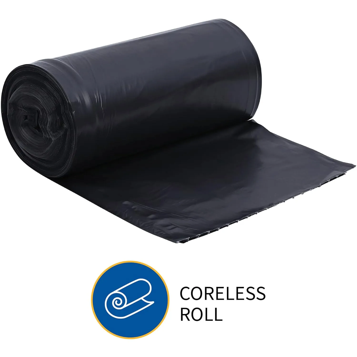 Genuine Joe Low Density Can Liners, 28.5" x 43", 23 gal Capacity, 1.0 mil, Black, 150 Count