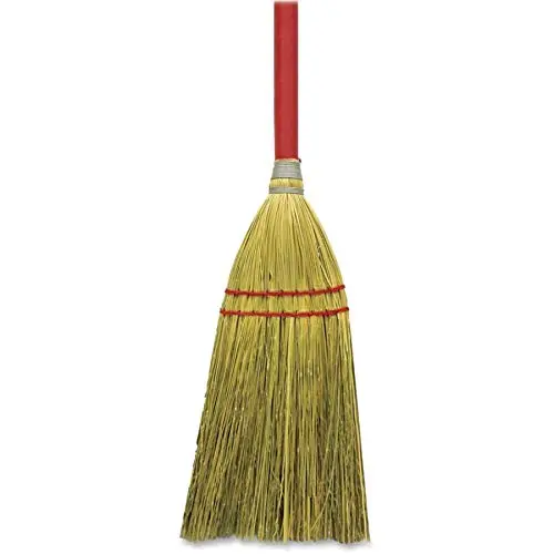 Genuine Joe Lobby Broom - 24in Wood Handle - Natural - 1 Each