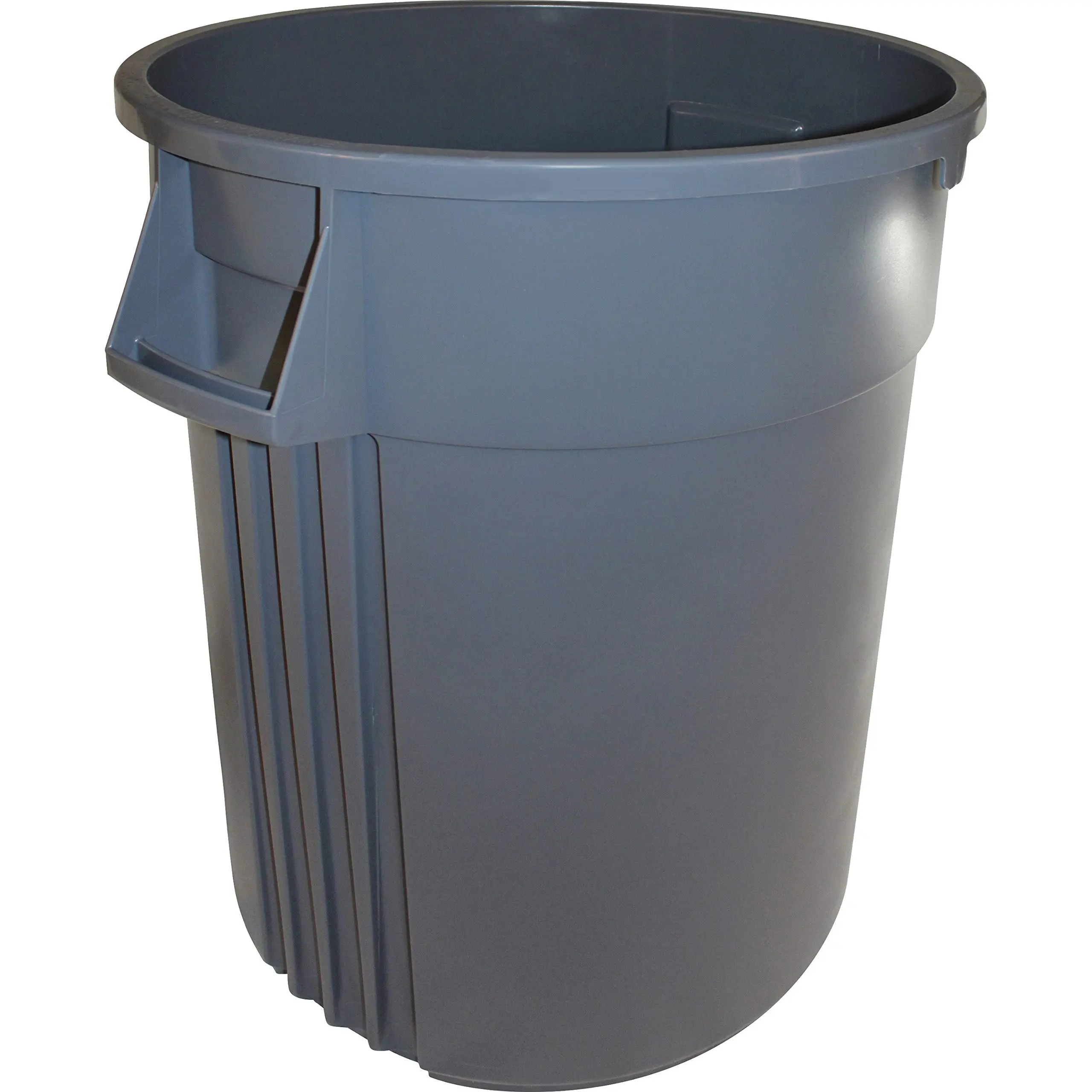Genuine Joe Heavy-Duty Trash Container, 32 Gallon, Gray