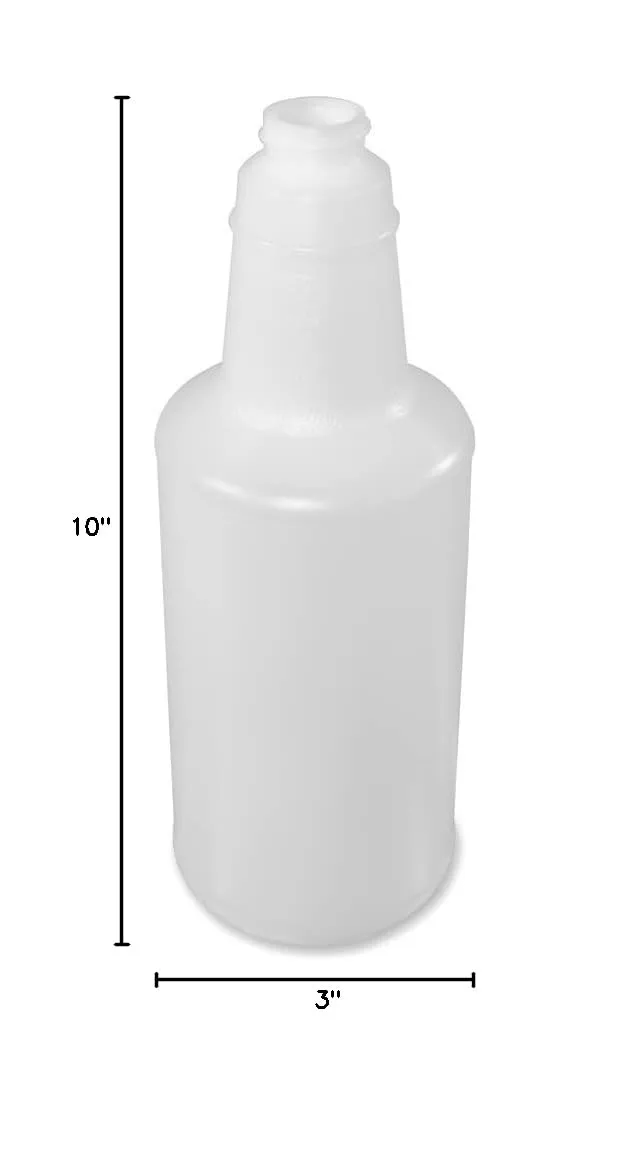 Genuine Joe 32 oz. Plastic Bottle with Graduations (Pack of 12)