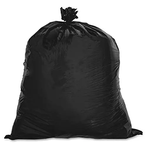 Genuine Joe GJO02151 2-Ply Low Density Can Liner, 45 Gallon Capacity, 0.70 mil Thickness, Brown/Black (Case of 250)