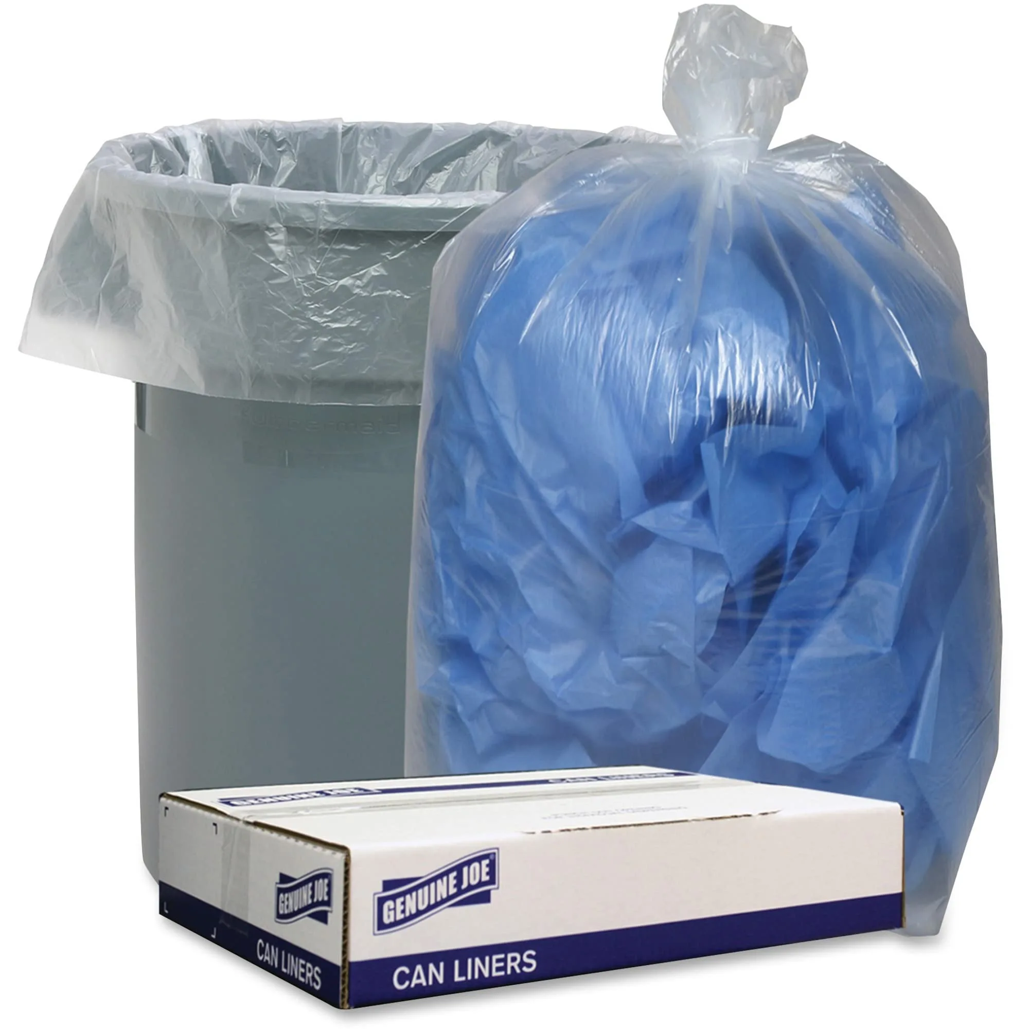 Genuine Joe GJO29133 Clear Low Density Can Liners, 60 Gal, 1.75 mil - Pack of 100