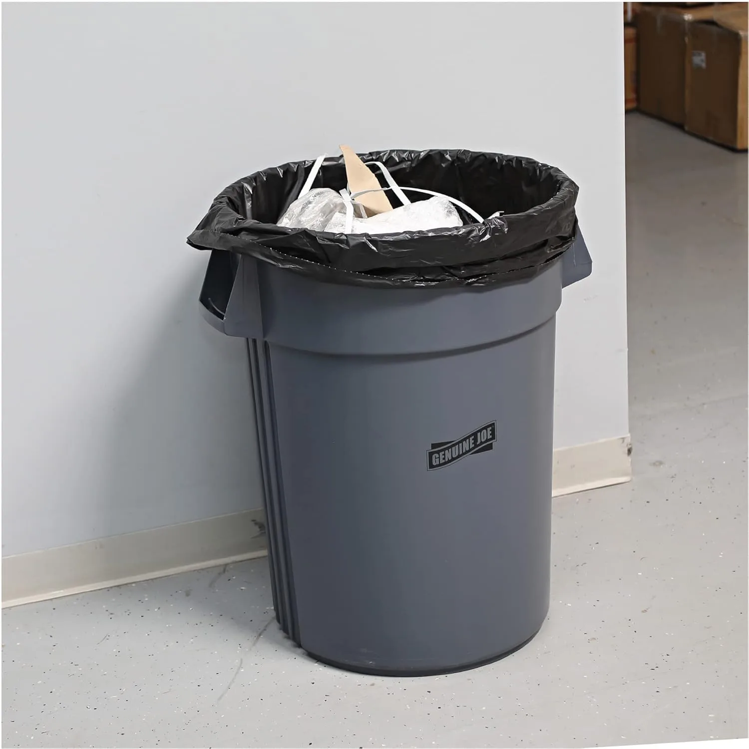 Genuine Joe GJO01535 Heavy Duty Low-Density Puncture Resistant Can Liner, 60 gallon Capacity