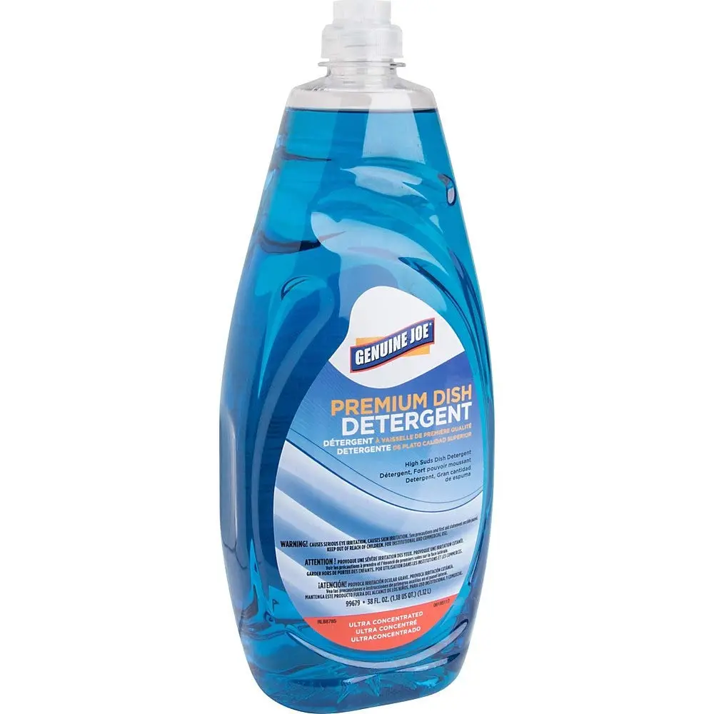 Genuine Joe Premium Dish Detergent - For Dish - Concentrate - 38 fl oz (1.2 quart) - Recommended For: Grease Remover