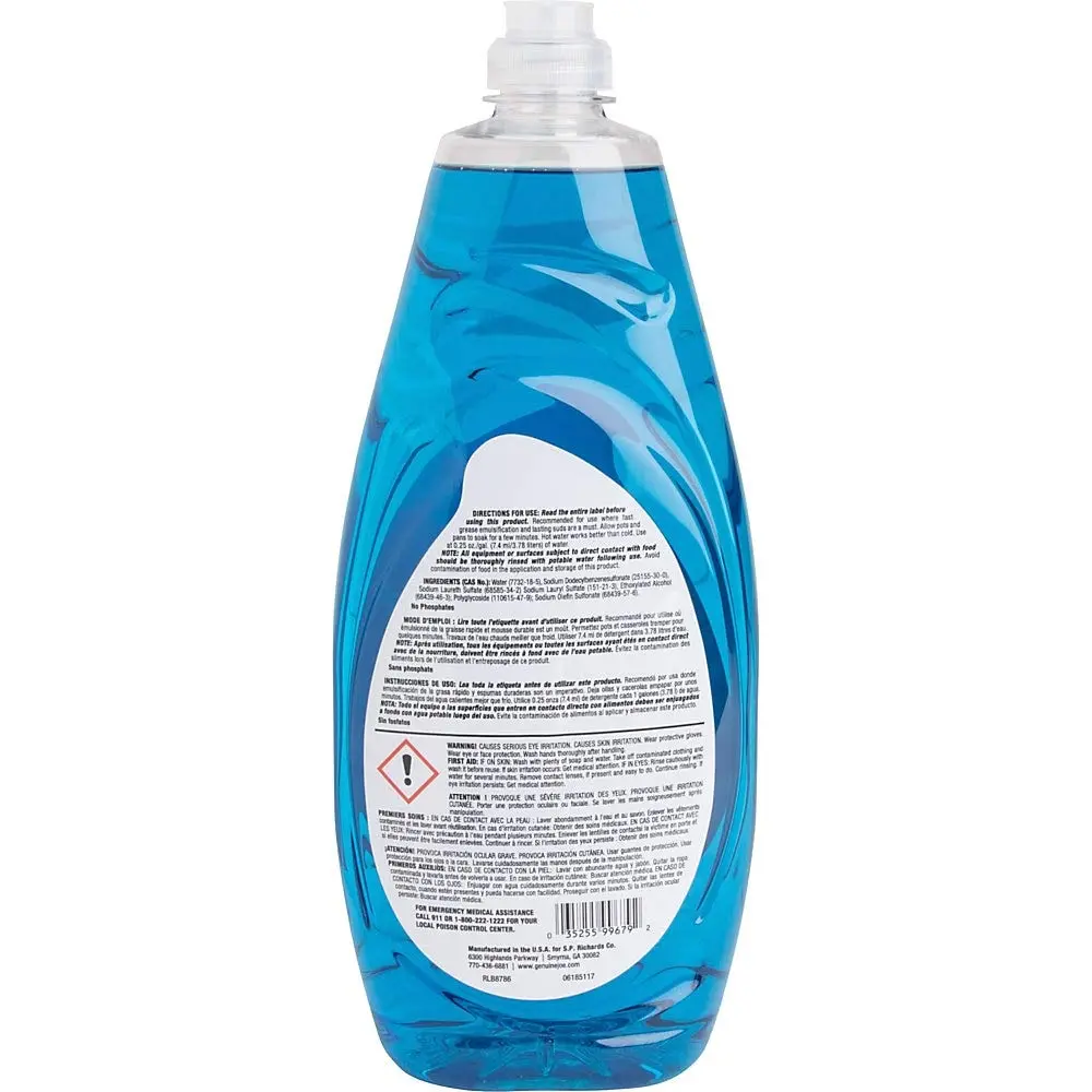 Genuine Joe Premium Dish Detergent - For Dish - Concentrate - 38 fl oz (1.2 quart) - Recommended For: Grease Remover