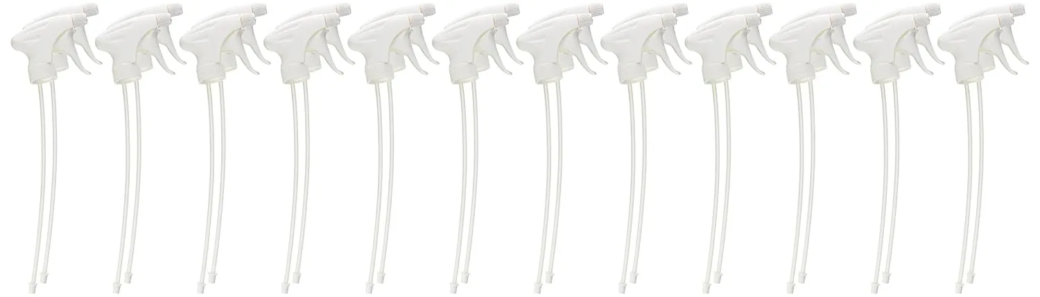 Genuine Joe Contour Non-leaking Trigger Sprayer, 9.7" Length, White Handle, Fits 32oz Bottles (Pack of 24)