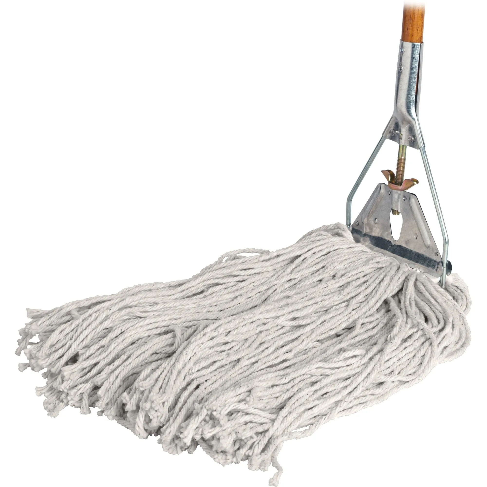 Genuine Joe GJO54201 Cotton Wet Mop with 60in Wood Handle