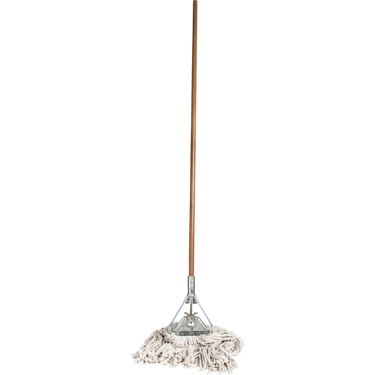 Genuine Joe GJO54201 Cotton Wet Mop with 60in Wood Handle