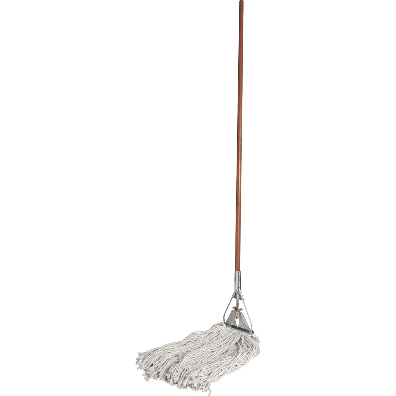 Genuine Joe GJO54201 Cotton Wet Mop with 60in Wood Handle