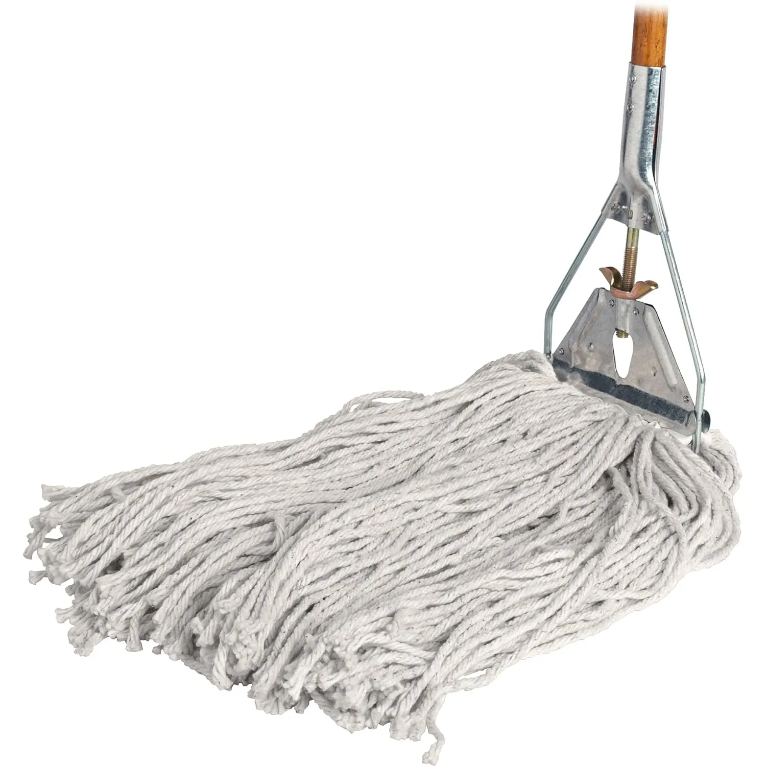 Genuine Joe GJO54201 Cotton Wet Mop with 60in Wood Handle
