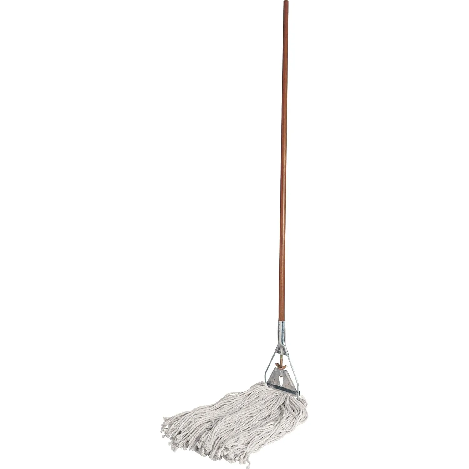 Genuine Joe GJO54201 Cotton Wet Mop with 60in Wood Handle