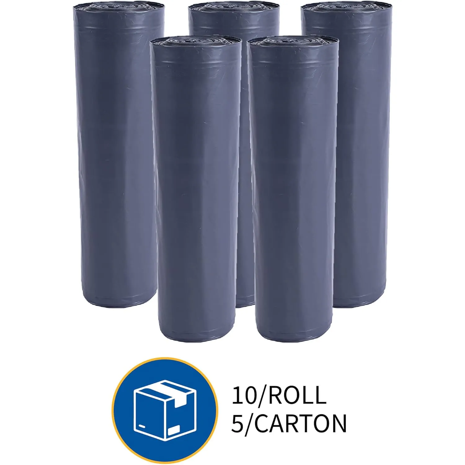 Genuine Joe Maximum Strength Trash Can Liners, 55 Gallon, 39 x 56 in, 50 Count, Black