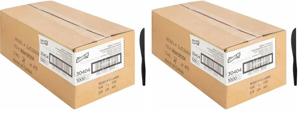 Genuine Joe Heavyweight Knife — Black, 6.3 in — 1000/Carton