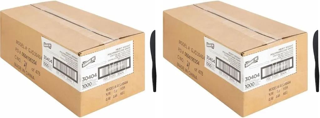 Genuine Joe Heavyweight Knife — Black, 6.3 in — 1000/Carton