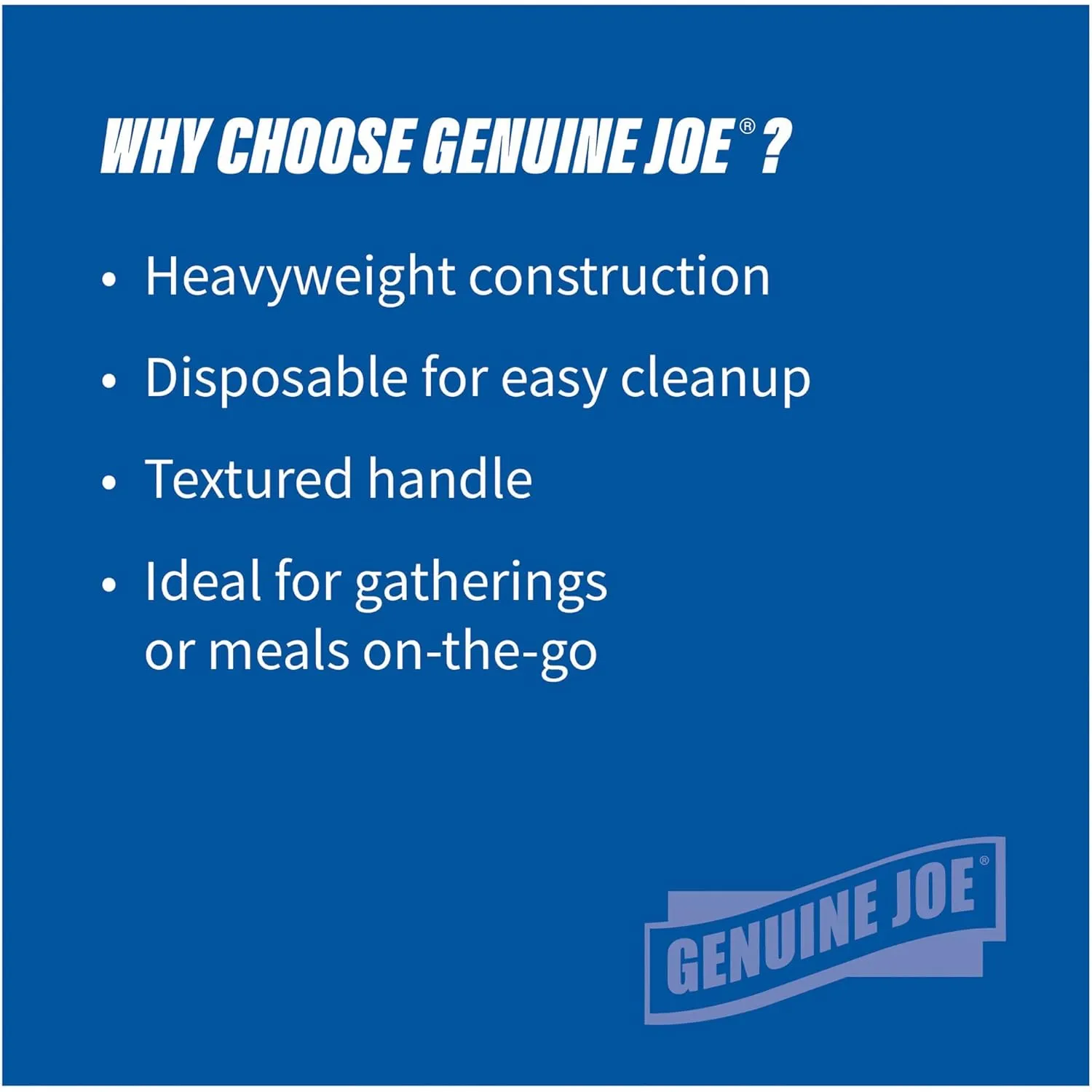Genuine Joe Heavy Weight Plastic Fork, Black, 1000 Count