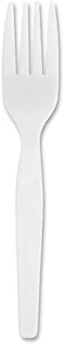 Genuine Joe Heavyweight White Plastic Forks (Pack of 100)