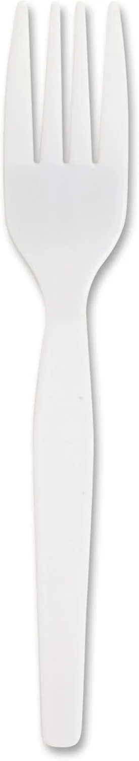 Genuine Joe Heavyweight White Plastic Forks (Pack of 100)