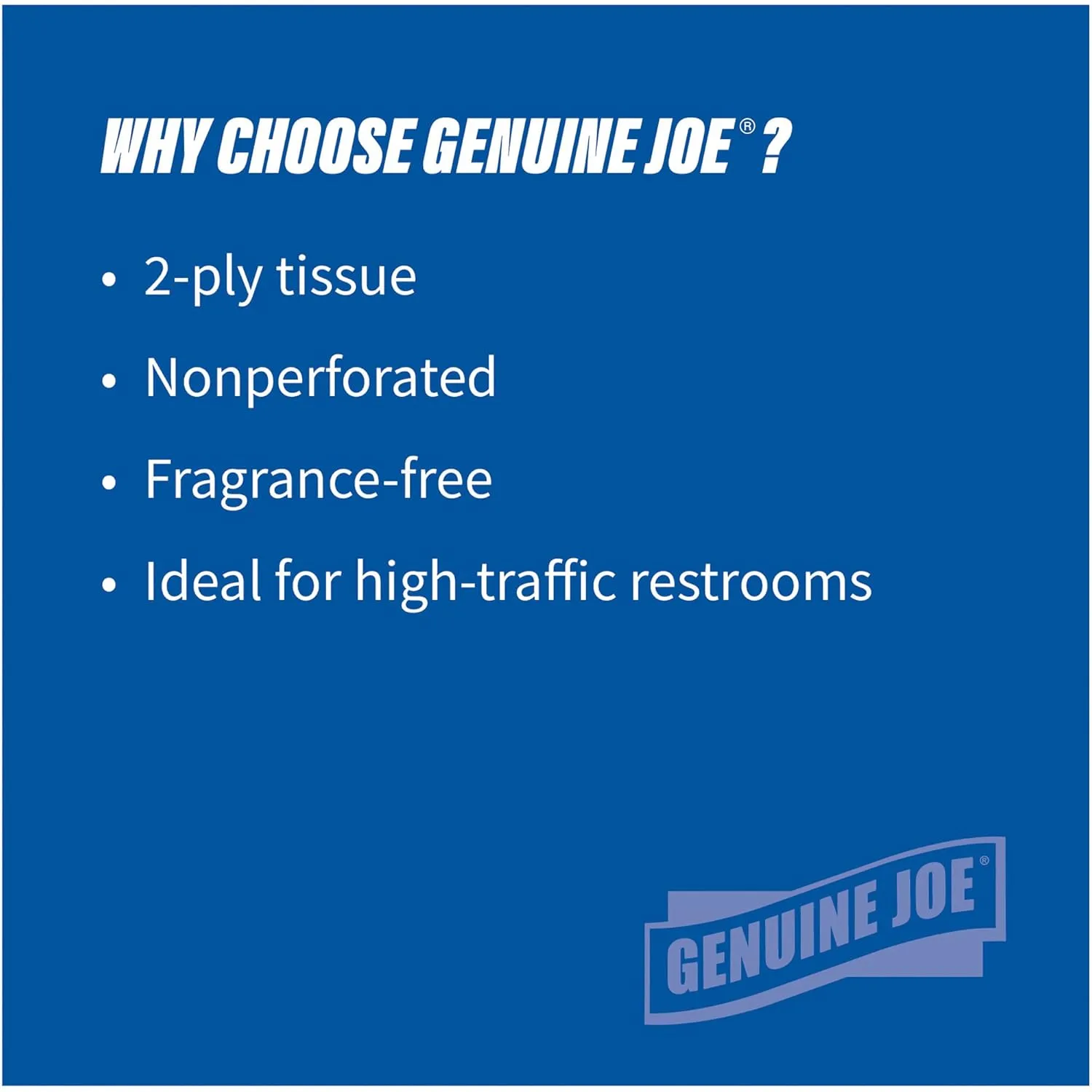 GENUINE JOE Jumbo Roll Bath Tissue, 2-Ply