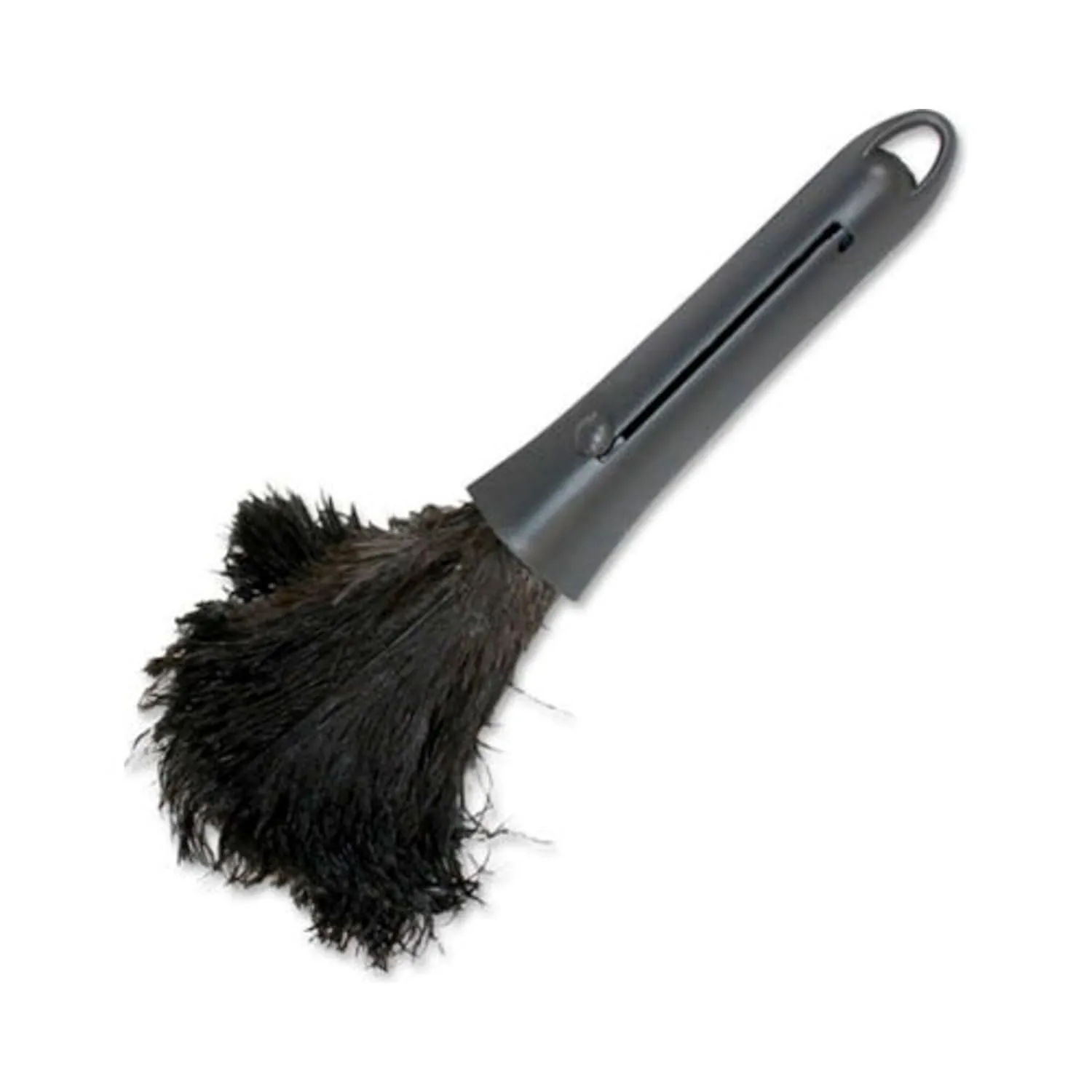 Genuine Joe Retractable Feather Duster - Plastic Handle - Brown - 1 Each