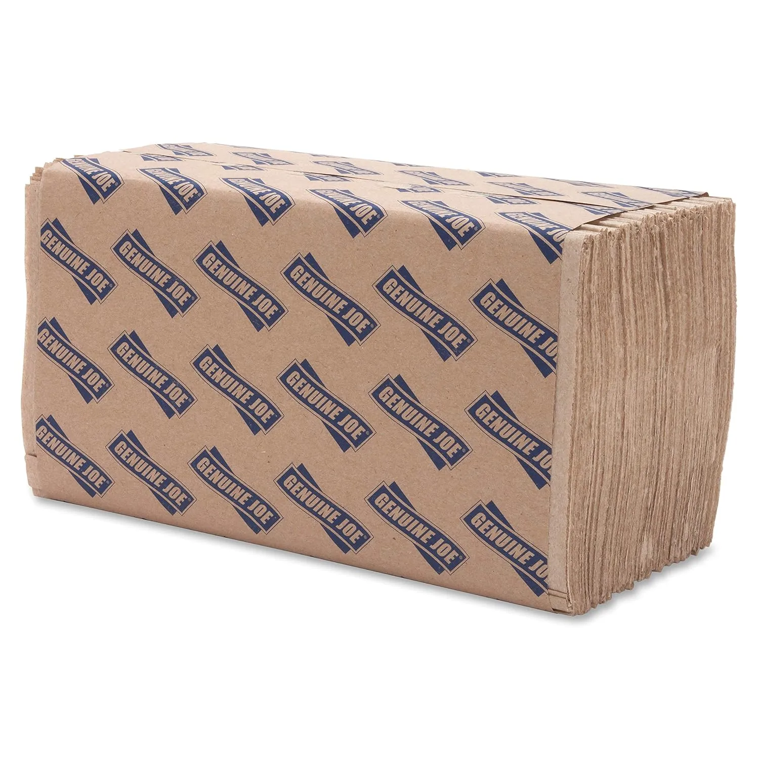 Genuine Joe Singlefold Paper Towels, 10.25 x 9.1, 1-Ply, Kraft, 250/Pack, 16 Count