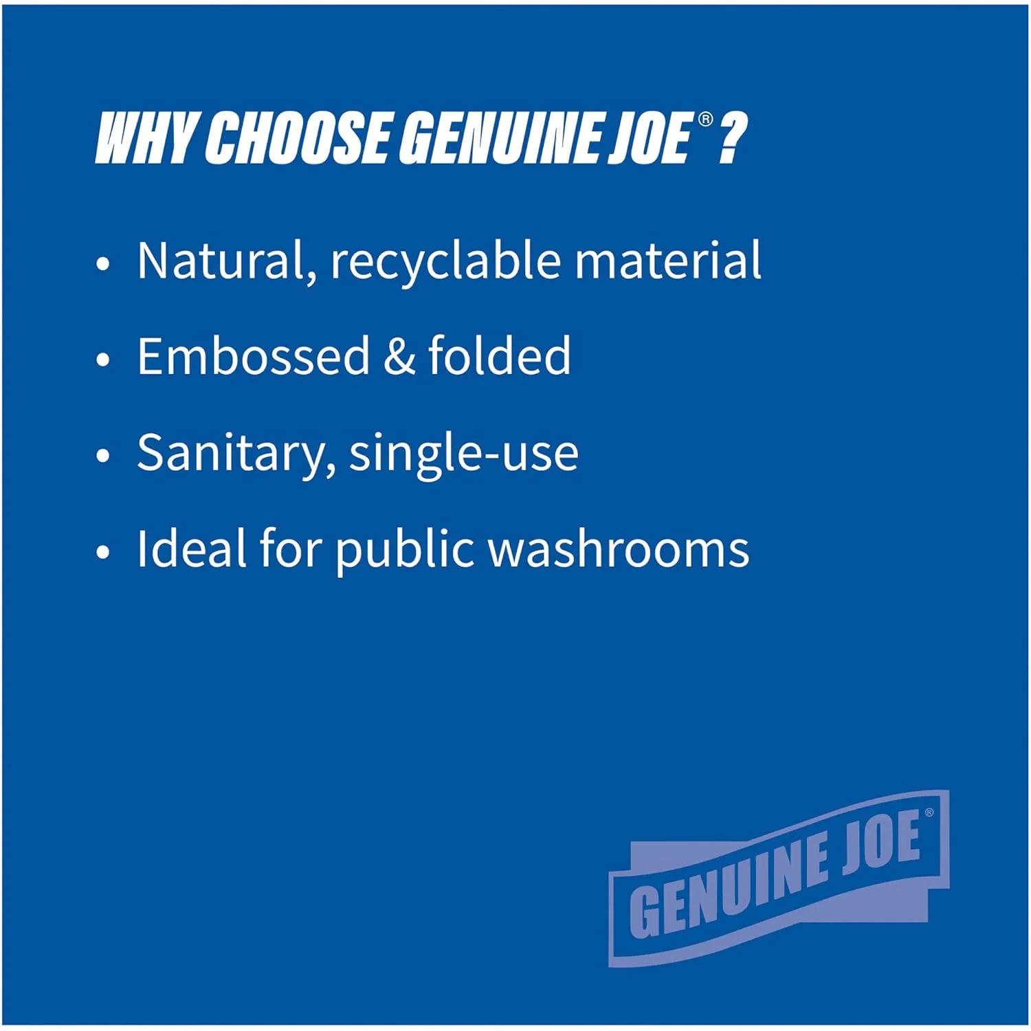 Genuine Joe Singlefold Paper Towels, 10.25 x 9.1, 1-Ply, Kraft, 250/Pack, 16 Count