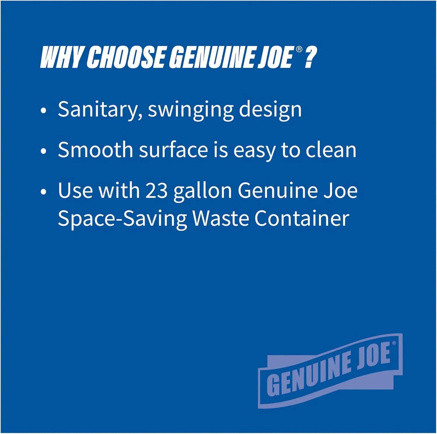 Genuine Joe Space-Saving Swing Lid - Rectangular - Gray - Pack of 2