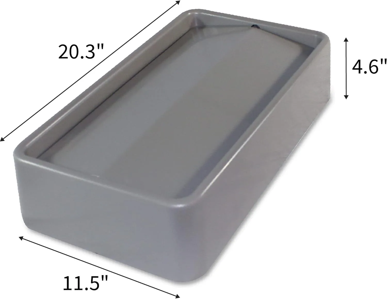Genuine Joe Space-Saving Swing Lid - Rectangular - Gray - Pack of 2