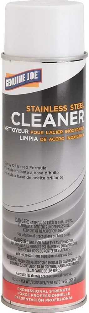 Genuine Joe Stainless Steel Cleaner - 15 fl oz Spray Can