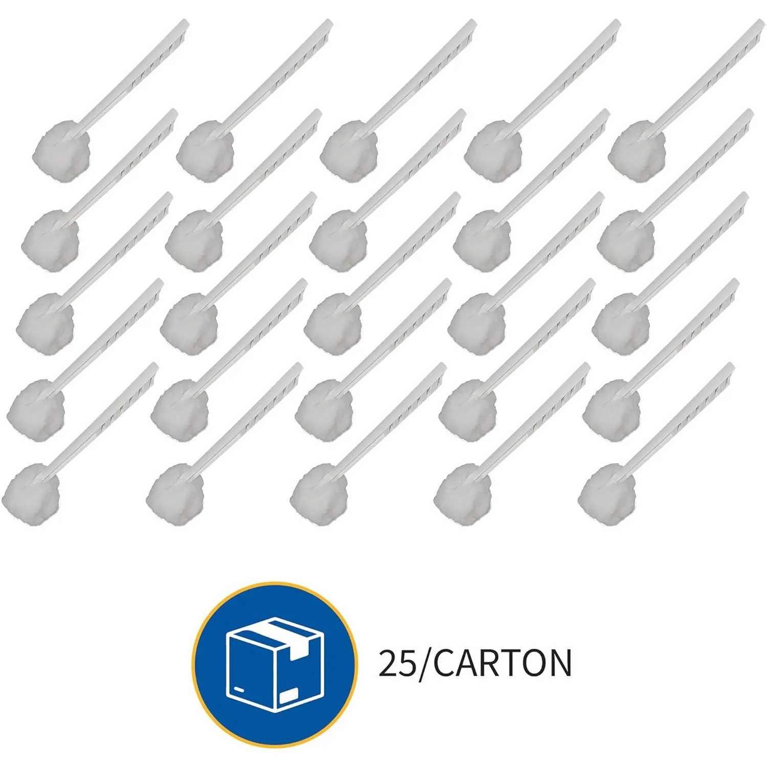 Genuine Joe Toilet Bowl Mop - 4.5in Head, 12in Handle, 25 Count