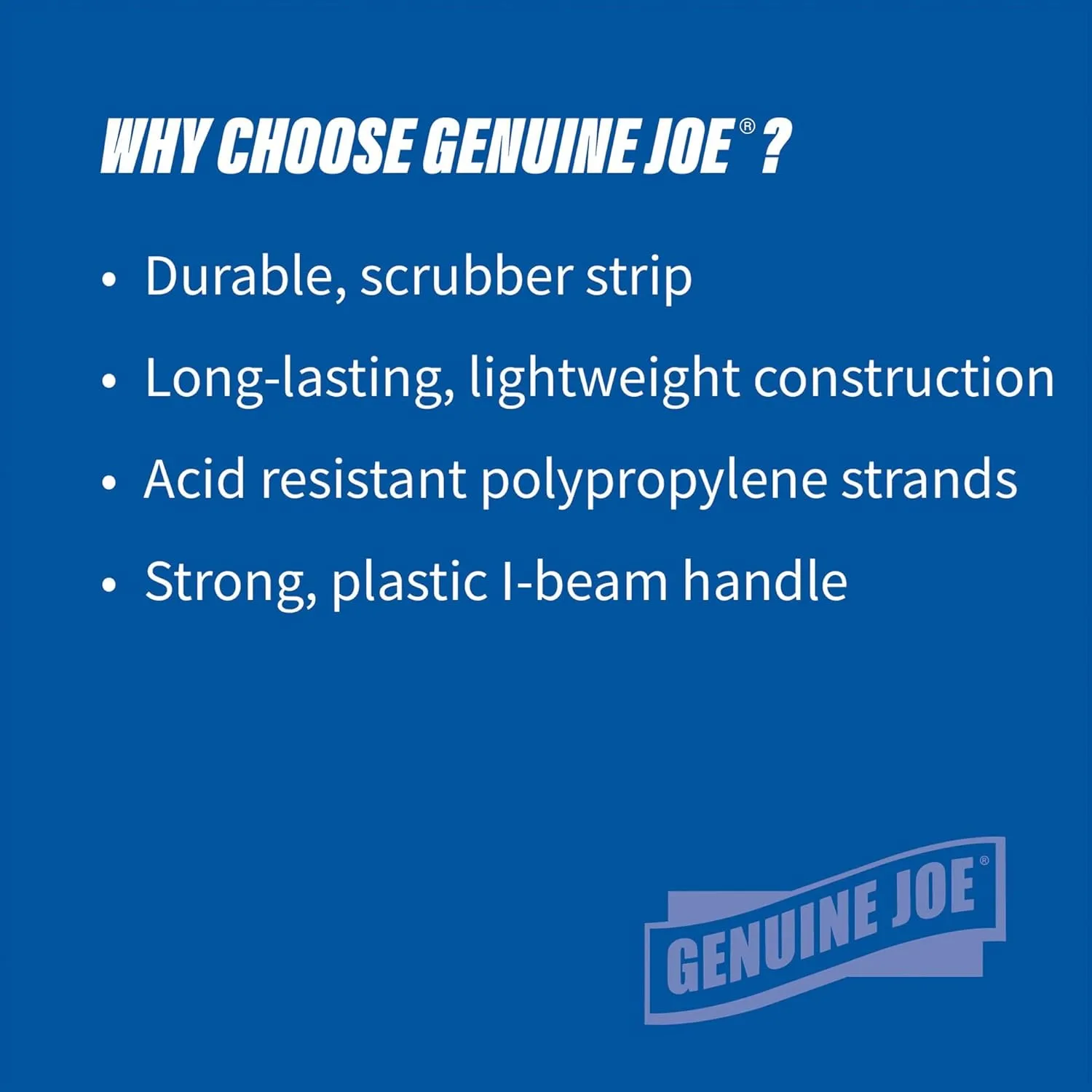 Genuine Joe Toilet Bowl Mop - 4.5in Head, 12in Handle, 25 Count