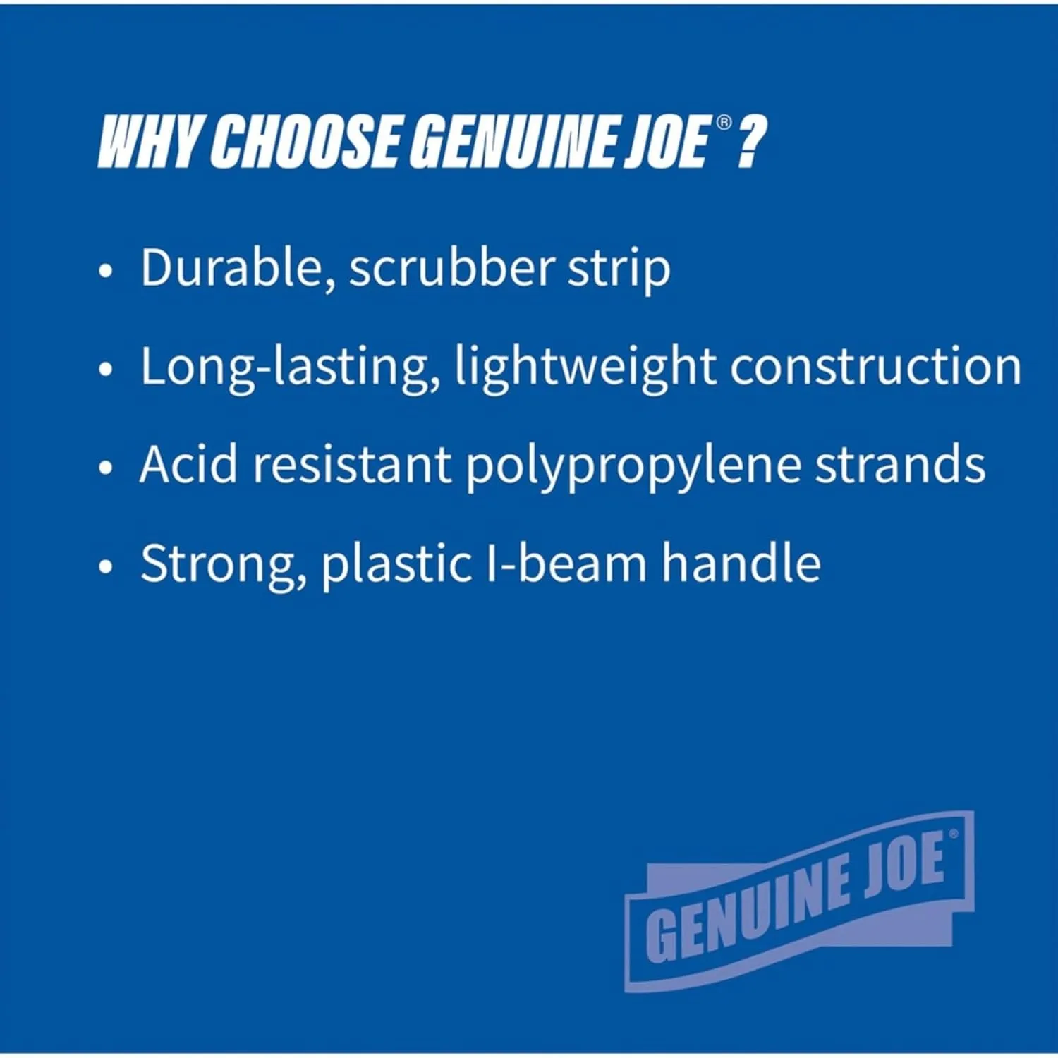 Genuine Joe Toilet Bowl Mop - 4.5in Head, 12in Handle, 25 Count
