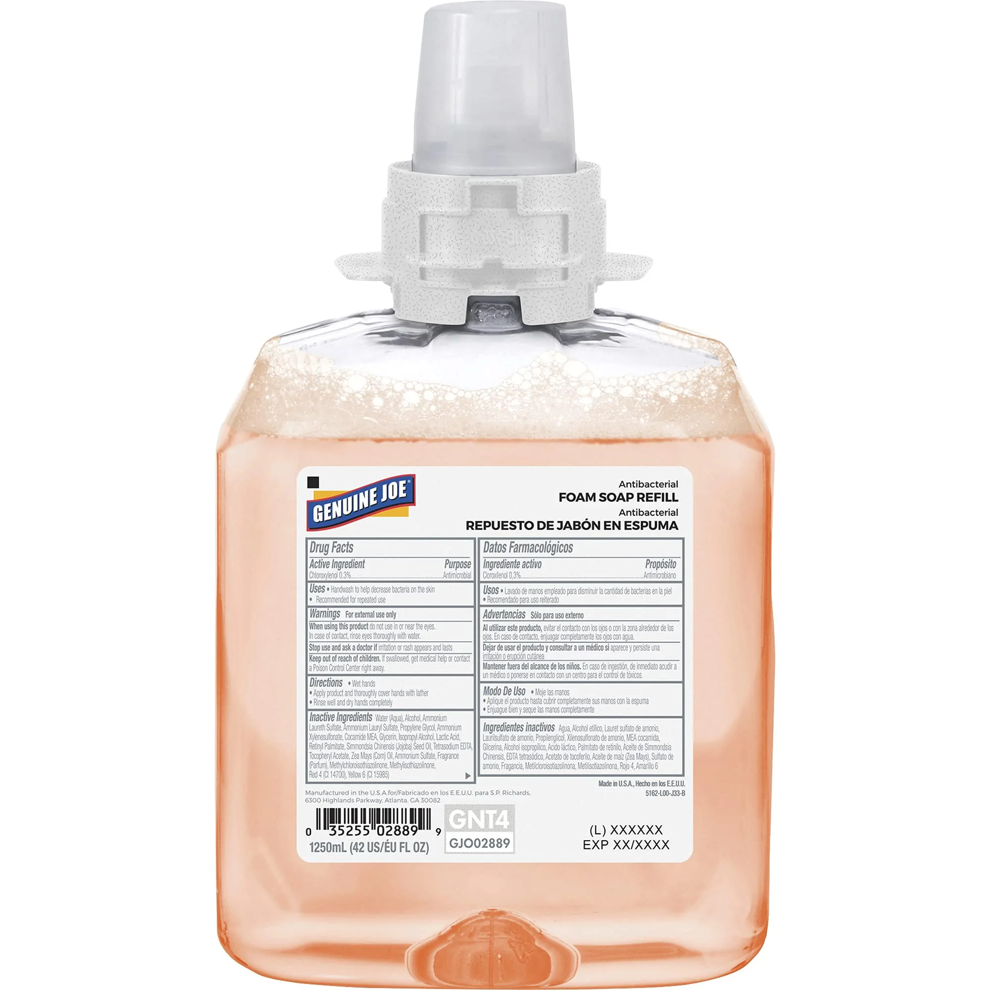 Genuine Joe Green Certified Soap Refill - Fragrance-free Scent - 1.32 quart - Hand, Skin - Clear - 1 Each